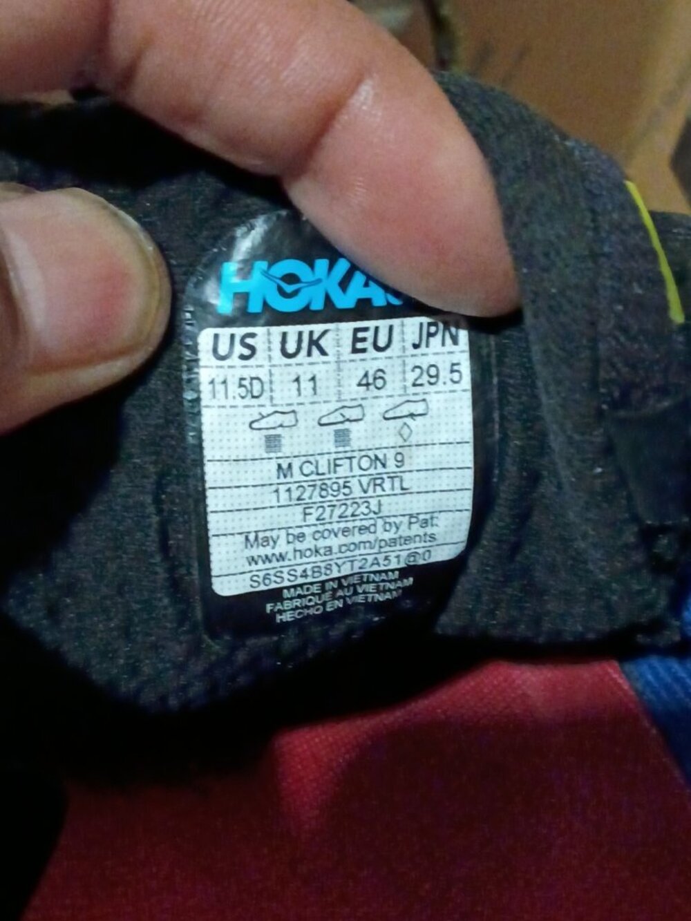 Hoka One One Clifton 9 Blue Cerise Running Shoes 1127895 VRTL Men’s Size 11.5D - Picture 2 of 14